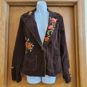 Johnny Was JW Los Angeles Embroidered Jacket M